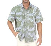 Gavliuu Chemise Hawaiienne Homme Imprimé Tropical Plage Décontracté | Anti-froissable, léger et à séchage rapide, parfait pour vacances, voyage et usage quotidien