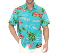 Gavliuu Chemise Hawaiienne Homme Imprimé Tropical Plage Décontracté | Anti-froissable, léger et à séchage rapide, parfait pour vacances, voyage et usage quotidien