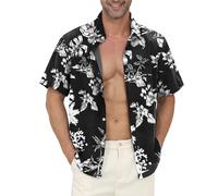 Gavliuu Chemise Hawaiienne Homme Imprimé Tropical Plage Décontracté | Anti-froissable, léger et à séchage rapide, parfait pour vacances, voyage et usage quotidien