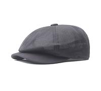 Gavroche Casquette Beret Filet Reglable Plate Vintage Chapeau été Respirant Boy Hat Flat Caps 8 Panel Casquette Plate Hommes et Femmes 57-61cm (Gris)