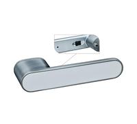 Gavroche Lot de poignées de porte chrome mat/blanc - Poignées de porte design pour portes intérieures, poignée de porte sans rosette, finition galvanisée, moderne durable (sans serrure)