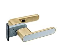Gavroche Poignée de porte noire mate pour WC et salle de bain - Ensemble de poignées de porte sans serrure et fonction d'ouverture d'urgence - Poignée de porte sans rosace - Poignée de porte en zinc