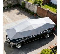 Gavscient Couverture de toit de voiture universelle automatique avec télécommande rétractable pour abri de voiture pliable et portable Protection étanche Blanc 4,8 x 2,3 m