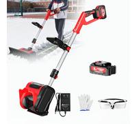 Gavscient Fraise à Neige sans Fil, Brosse à Neige Électrique Compatible avec Batterie Makita 20V, Souffleuse Pliable à Tige Télescopique,Portée de Jet 8m pour Petit Déneigement Onebattery-4500mAh