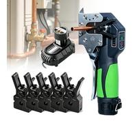 Gavscient Kit d'Évasement Électrique sans Fil Robuste, Extenseur de Tuyau 1/4 à 3/4 Pouces 45 Degrés Excentrique pour Climatisation CVC 5fixtures