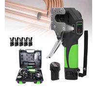 Gavscient Outil D'éVasement De Tube éLectrique, Outil D'éVasement De Tube Excentrique à 45°, Outil D'éVasement Simple éLectrique sans Fil, Kit D'Outils D'éVasement sans Fil 1/4"-3/4" 5fixtures