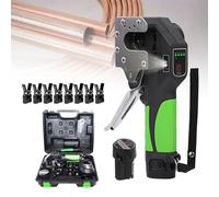 Gavscient Outil D'éVasement De Tube éLectrique, Outil D'éVasement De Tube Excentrique à 45°, Outil D'éVasement Simple éLectrique sans Fil, Kit D'Outils D'éVasement sans Fil 1/4"-3/4" 8fixtures