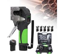 Gavscient Outil D'éVasement Excentrique, Outil D'Expansion De Tube De Tuyau éLectrique, Outil D'éVasement De Tube Excentrique à 45°, MéTrique Et Pouce 2 en 1, pour Tuyaux en Cuivre 5fixtures