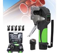 Gavscient Outil D'éVasement Simple éLectrique sans Fil, Outil D'éVasement De Tube Excentrique à 45°, Outil De Refroidissement De Climatisation De Type Excentrique 5fixtures