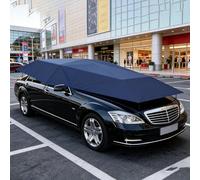 Gavscient Parapluie semi-automatique rétractable pour voiture - Pliable - Portable - Imperméable et coupe-vent - Pour voiture, SUV, camion, camionnette, bleu - 4,8 x 2,3 m