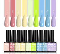 Gavy Ensemble De Vernis À Ongles Gel 9 Pièces, Chaque Bouteille Contient 0,24 Onces, Avec Des Couleurs Vives, Adapté Aux Débutants Dans L'art Des Ongles Diy..Set-1.