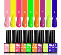 Gavy Ensemble De Vernis À Ongles Gel 9 Pièces, Chaque Bouteille Contient 0,24 Onces, Avec Des Couleurs Vives, Adapté Aux Débutants Dans L'art Des Ongles Diy..Set-4.