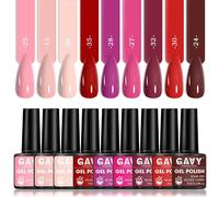 Gavy Ensemble De Vernis À Ongles Gel 9 Pièces, Chaque Bouteille Contient 0,24 Onces, Avec Des Couleurs Vives, Adapté Aux Débutants Dans L'art Des Ongles Diy..Set-3.