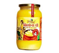 Gavyamart Ghee in Pantry 100% pur Kankrej A2 Vache Desi Ghee sans OGM Fabriqué avec la méthode traditionnelle Bilona Ghee 1 litre Verre Pack - A2 Ghee Cow Bio 1000 ml