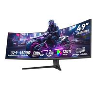 Gawfolk 49 Pouces Écran PC d'ordinateur de Jeu 1500R Ultra-Large incurvé, DFHD (3840×1080), 165Hz, 1MS, FreeSync, 120% sRGB, Moniteur réglable en Hauteur, HDMI2.0、DP1.4, VESA 100 * 100mm-Noir