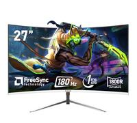 Gawfolk - Affichage d'ordinateur de 27 pouces, moniteur incurvé 1800R pour les jeux à 180Hz, FHD1080p 1ms sans chanfreesync, 98% sRGB, port HDMI avec vue angle de 178 °, compatible