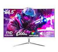 Gawfolk Écran PC 24.5 Pouces, Moniteur Gaming 200Hz, Ecran PC FHD 1920x1080, 100% sRGB, 1ms MPRT, Haut Parleurs Intégrés, Interface HDMI & DP, Protection des Yeux, VESA 75 * 75, Blanc