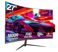 Gawfolk Écran PC Gamer Incurvé 27 Pouces 180Hz, 1080p Moniteur PC Gaming 144/165Hz 1800R, Écran D'Ordinateur Jeu avec FreeSync & Eye-Care Technology, DP, HDMI, Noir