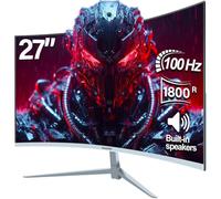 Gawfolk Écran PC Incurvé 27 Pouces, Moniteur Gaming 1800R 100Hz, Ecran PC FHD 1920x1080P, 100% sRGB, 1ms MPRT,Interface HDMI & DP, Protection des Yeux，VESA 100 * 100
