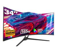 Gawfolk Écran PC Incurvé 34 Pouces, Moniteur Gaming 1500R 165Hz, Ecran PC UHD 4K 3840x2160, 128% sRGB, 1ms MPRT,Interface HDMI & DP, Protection des Yeux