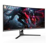 Gawfolk Écran PC Ultra Large 34 Pouces 1500R incurvé 180Hz Gaming Computer Moniteur,21:9 UWQHD(3440x1440)，128% sRGB，FreeSync，HDR，178 ° Angle Vue，DisplayPort、HDMI，VESA 75 * 75MM-Noir