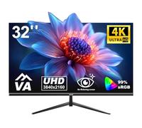 Gawfolk Moniteur 32 pouces 4K 60 Hz PC écran sans cadre pour ordinateur (3840 × 2160p)Technologie Eye Care Prend en charge VESA, HDMI, DP