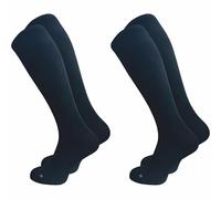 GAWILO Bas de contention homme (2 paires) | 14-16 mmHg | Chaussettes de compression en coton (Noir, 39-42)