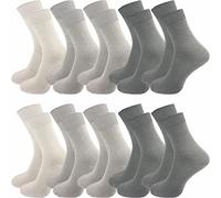 GAWILO Chaussettes 100% coton (10 paires) | Sans coutures pressantes, avec bordure confortable qui protège les veines | Chaussettes en coton pour homme et femme