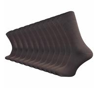 GAWILO Chaussettes basiques pour homme en 100 % pur coton (12 paires) | Chaussettes fines et respirantes en coton sans coutures pressantes, marron foncé, 43-46