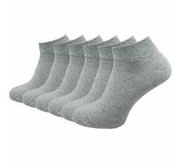 GAWILO Chaussettes basses 100% coton pour femmes (6 ou 10 paires) | Chaussettes courtes sans couture pressante (35-38, Gris clair - 6 paires)