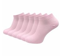 GAWILO Chaussettes basses 100% coton pour femmes (6 ou 10 paires) | Chaussettes courtes sans couture pressante (35-38, Rose - 6 paires)