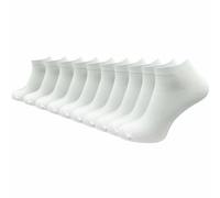 GAWILO Chaussettes basses 100% coton pour femmes (6 ou 10 paires) | Chaussettes courtes sans couture pressante (35-38, Blanc - 10 paires)