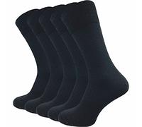 GAWILO Chaussettes homme en laine mérinos (5 paires) | Chaussettes business respirantes - Sans couture - Laine vierge thermorégulatrice - Mulesing Free (Noir, 43-46)