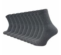 GAWILO Chaussettes Militaires et de Chasse pour Homme et Femme (10 Paires) - de Travail Avec Pied en Tissu Éponge Renforcé - de Loisirs Avec Ceinture Confortable