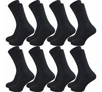 GAWILO Chaussettes pour homme en 100% coton (8 paires) | Sans coutures pressantes | Chaussettes en coton avec talon et pointe du pied renforcés