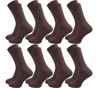 GAWILO Chaussettes pour homme en 100% coton (8 paires) | Sans coutures pressantes | Chaussettes en coton avec talon et pointe du pied renforcés