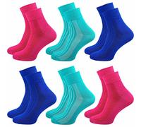 GAWILO Lot de 6 paires de chaussettes de bien-être pour femme - Sans élastique et sans couture - Chaussettes veineuses avec bordure confortable et zones de charge renforcées, Couleur 1, 39-42