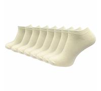GAWILO Sneakers 100% coton pour femmes et hommes (8 paires) | Chaussettes naturelles courtes et fines | Sans coutures d'orteils qui serrent | Renforcées & respirantes