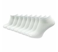 GAWILO Sneakers 100% coton pour femmes et hommes (8 paires) | Chaussettes naturelles courtes et fines | Sans coutures d'orteils qui serrent | Renforcées & respirantes