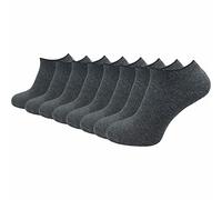 GAWILO Sneakers 100% coton pour femmes et hommes (8 paires) | Chaussettes naturelles courtes et fines | Sans coutures d'orteils qui serrent | Renforcées & respirantes