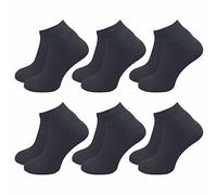 GAWILO Socquettes basses pour femme sans coutures compressive (6 paires) | Chaussettes douces qui ne glissent pas (Noir, 39-42)
