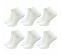 GAWILO Socquettes basses pour femme sans coutures compressive (6 paires) | Chaussettes douces qui ne glissent pas (Blanc, 39-42)
