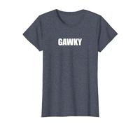 Gawky - Typographie de Mots drôles T-Shirt, Femme, Bleu Chiné, XL