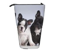 gawuoab Adorable Chiot Bouledogue français, étui à Crayons télescopique, Trousse à Crayons sur Pied