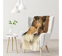 gawuoab Adorable Couverture Douce et Confortable en Flanelle à Motif Sheltie pour canapé