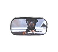 gawuoab Astuccio trasparente per matite Con collare da Neve per cani Rottweiler, Organizer trasparente