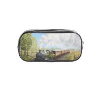 gawuoab Astuccio trasparente per Penne a Forma di treno a vapore e ferrovia, Organizer trasparente per Penne