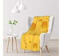 gawuoab Couverture Douce et Confortable en Flanelle à Motif de Fromage Suisse sans Couture, idéale pour Le canapé.