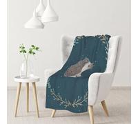 gawuoab Couverture Douce et Confortable en Flanelle avec Un Adorable Petit hérisson, idéale pour Le canapé.