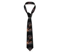 gawuoab Cravates pour homme Rottweiler, motif Rottweiler, amoureux, confiant et loyal, en polyester, style fin et original.